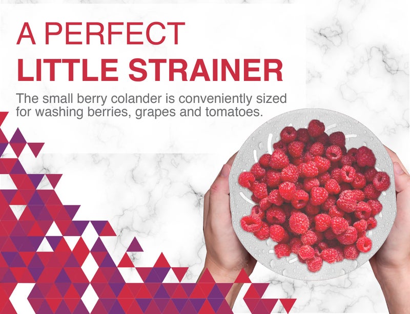 Arrow Home Products Berry Bowl & Berry Colander Set - Fruit Strainer Container with Lid, Rinse Store & Serve - Made in USA, Dishwasher Safe, BPA Free, 1 Quart, Assorted Colors (Either Red or Green) - Image 5